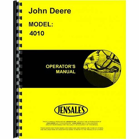 AFTERMARKET Operators Manual Fits John Deere 4010 Tractor RAP81066